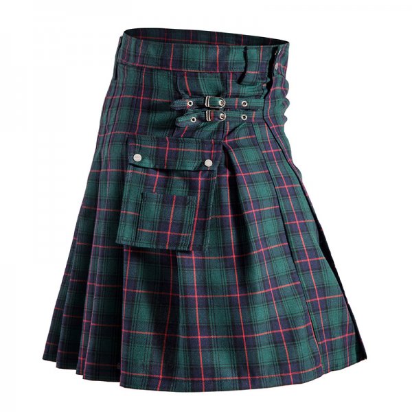 Traditional Scottish Highlands Plaid Festival Pleated Skirt